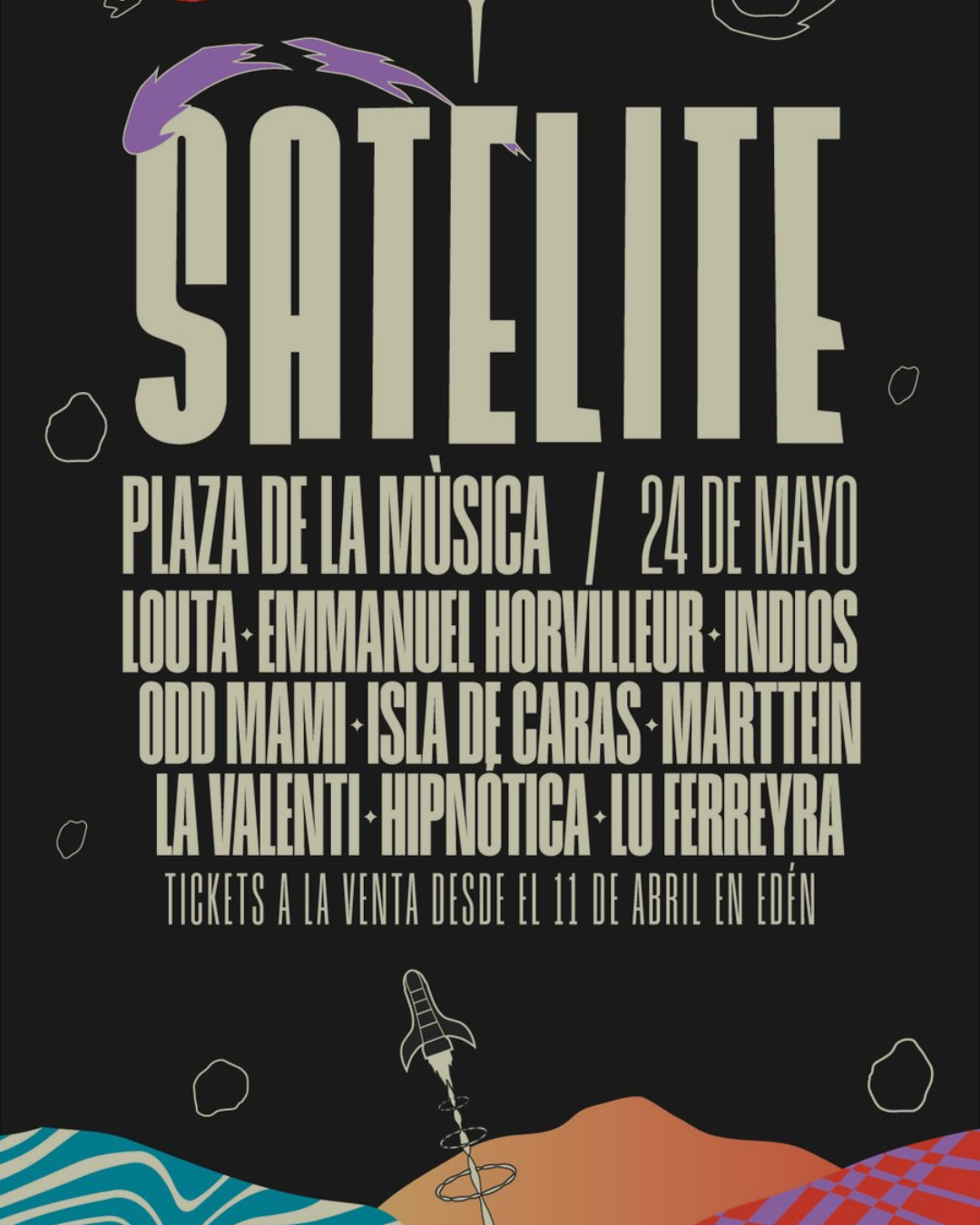 Festival Satélite – 4ª Edición en Córdoba Sábado 24 de mayo en Plaza de la Música