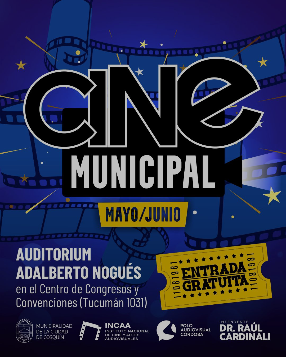 El Cine Municipal de Cosquín sigue encendiendo la pantalla grande