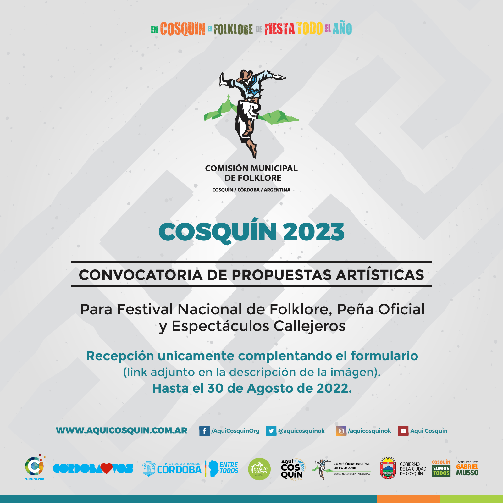 Propuestas artísticas para la 63º edición del Festival Nacional de Folklore Cosquín 2023